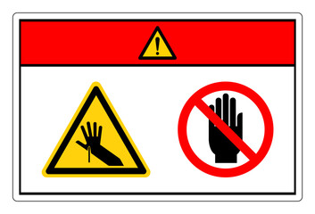 Danger Sharp Point Do Not Touch Symbol Sign, Vector Illustration, Isolate On White Background Label. EPS10