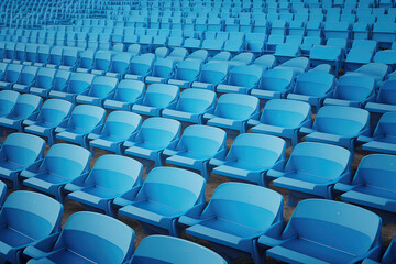 Naklejka premium empty seat stadium. Photo generative AI