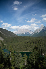 landscape with lake and mountains