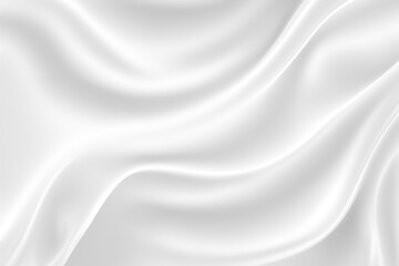 White and grey satin fabric curves wave lines background texture for web design , banner , business concept.