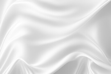 White and grey satin fabric curves wave lines background texture for web design , banner , business concept.
