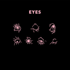 Eyes Elements Graphic Vector Collection