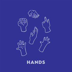 Hands Elements Graphic Vector Collection