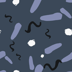 Grey Graphic Organic Seamless Pattern