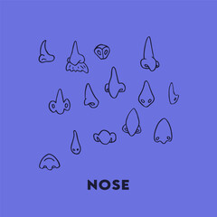 Nose Elements Graphic Vector Collection