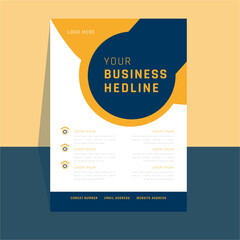 Modern business flyer vector template design. creative marketing agency flyer design. Brochure flyer template. 2 page flyer template