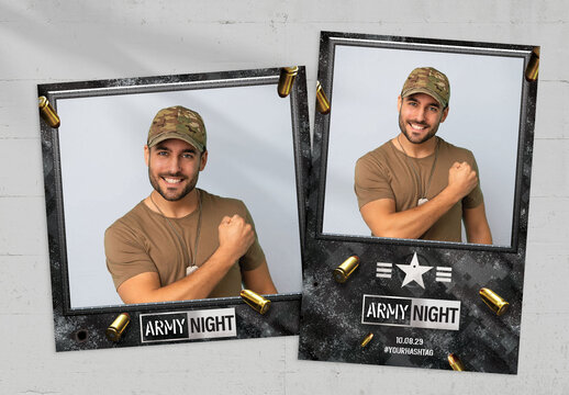 Military / Army Photo Card Template