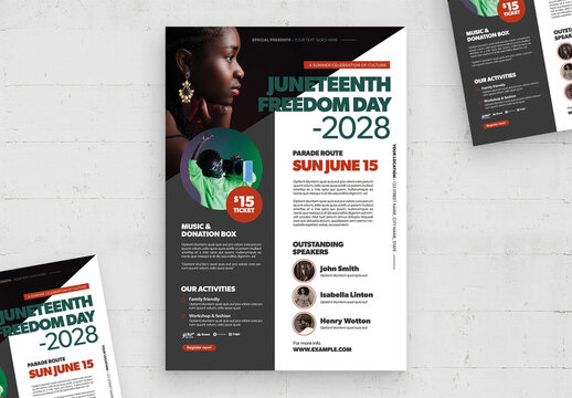 Juneteenth Event Flyer Template