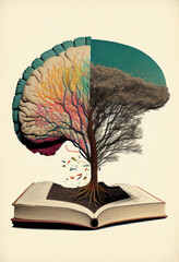 Tree of Knowledge:An Illustration of Learning and Growth - ai generative