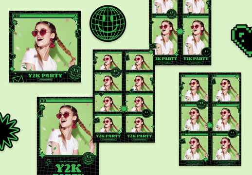 Y2K Photo Strip Layouts