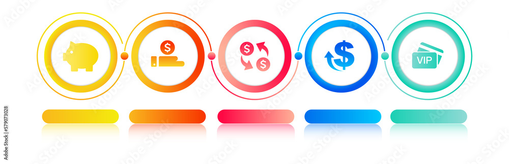 Poster infographic flow chart template with icons and button.options and steps