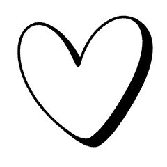 png love heart doodle element 