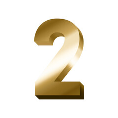 3d gold number 1 vector eps with transparent background