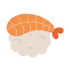 Cute kawaii sushi character icon.