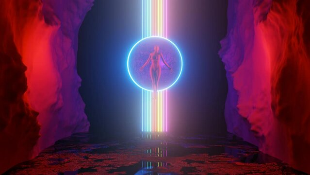 Angel Sci-Fi colors planet loop