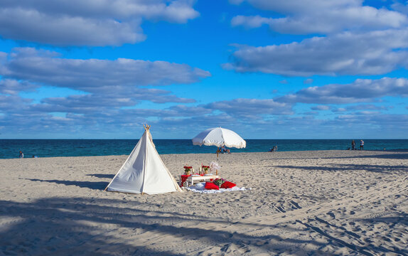 Valentinstag am Strand in Florida