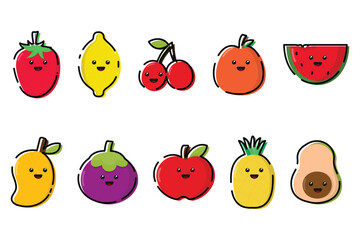 Cute Kawaii Icon Illustration