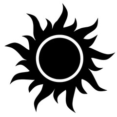 Vector Doodle Sun, Set of Hand Drawn Funny Icons