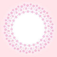 桜の円形フレーム