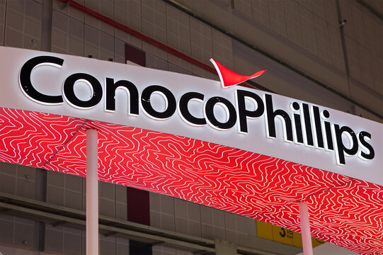 SHANGHAI, CHINA- NOV. 6, 2022: ConocoPhillips sign is seen during the fifth China International Import Expo (CIIE). 

