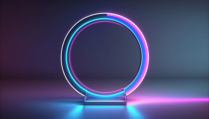 cercle néon, lumière