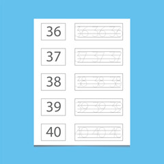 Number 36-40 Tracing 