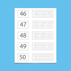 Number 46-50 Tracing 