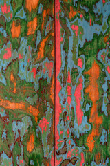 green and red background