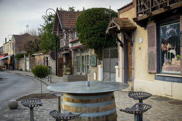 View on the french village of Barbizon