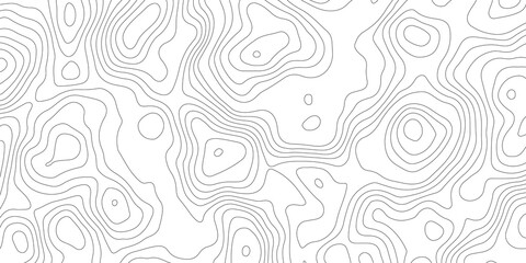 Topographic map background geographic line map with elevation assignments. Modern design with White background with topographic wavy pattern design.paper texture Imitation of a geographical map shades