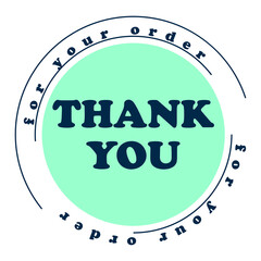 vector thank you for your order handwritten inscription. hand drawn lettering. Thank you calligraphy. Thank you card. Vector illustration.