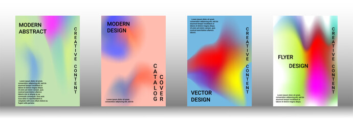 Artistic covers design. Creative fluid colors backgrounds. Set of abstract covers