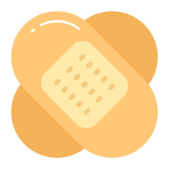 Medical icon of first aid bandage, vector design medical plaster