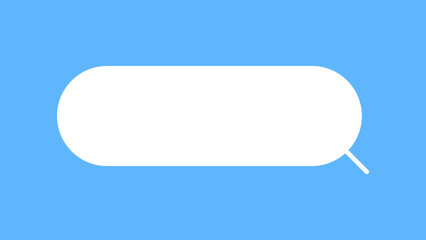 Fototapeta na wymiar White speech bubbles vector element on blue background, Text balloon, Vector icon.