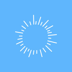 White speech bubbles vector element on blue background, Text balloon, Vector icon.
