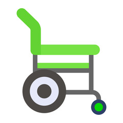Icon of wheelchair in modern and trendy style, premium vector