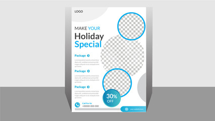  Travel agency Holidays print template Brochure design, cover modern layout, poster, flyer in A4 Travel poster or flyer design. 
