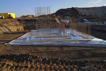 Bridge construction site for the construction of a bridge for th