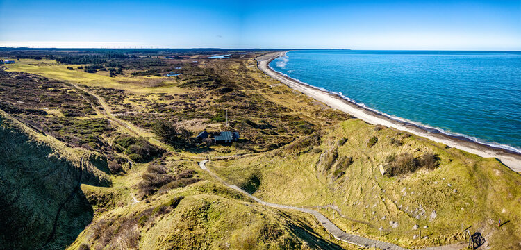Svinkllovene dunes at the North Sea coast in Thy Denmark