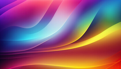 Obraz premium Abstract colorful wave background with rainbow colors for design or presentation. Generative AI