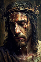 Obraz Jezusa Chrystusa w koronie cierniowej