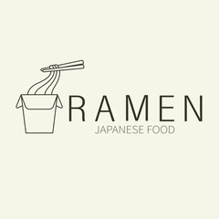 Ramen simple logo design. Good for corporate related restaurants