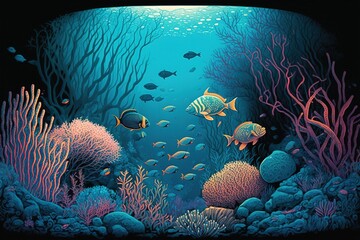 Underwater Paradise: Colorful Coral Reefs and Exotic Marine Life