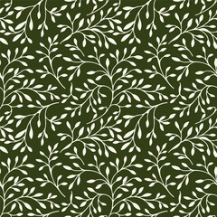 Floral simple leaves design seamless pattern for textile