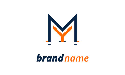 Modern unique MY logo design . creative M Y initials based letter logo . creative and clean style.