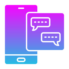 Chat Glyph Gradient Icon