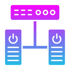 Server Glyph Gradient Icon