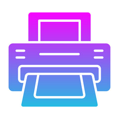 Printer Glyph Gradient Icon