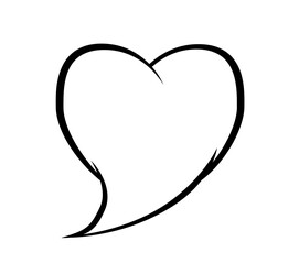 Heart speech bubble vector illustration icon