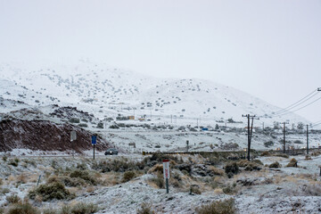 snow covered mountains